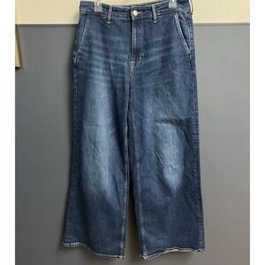 Free Assembly Women's Size 10 Full Wide Leg Dark Jeans Denim